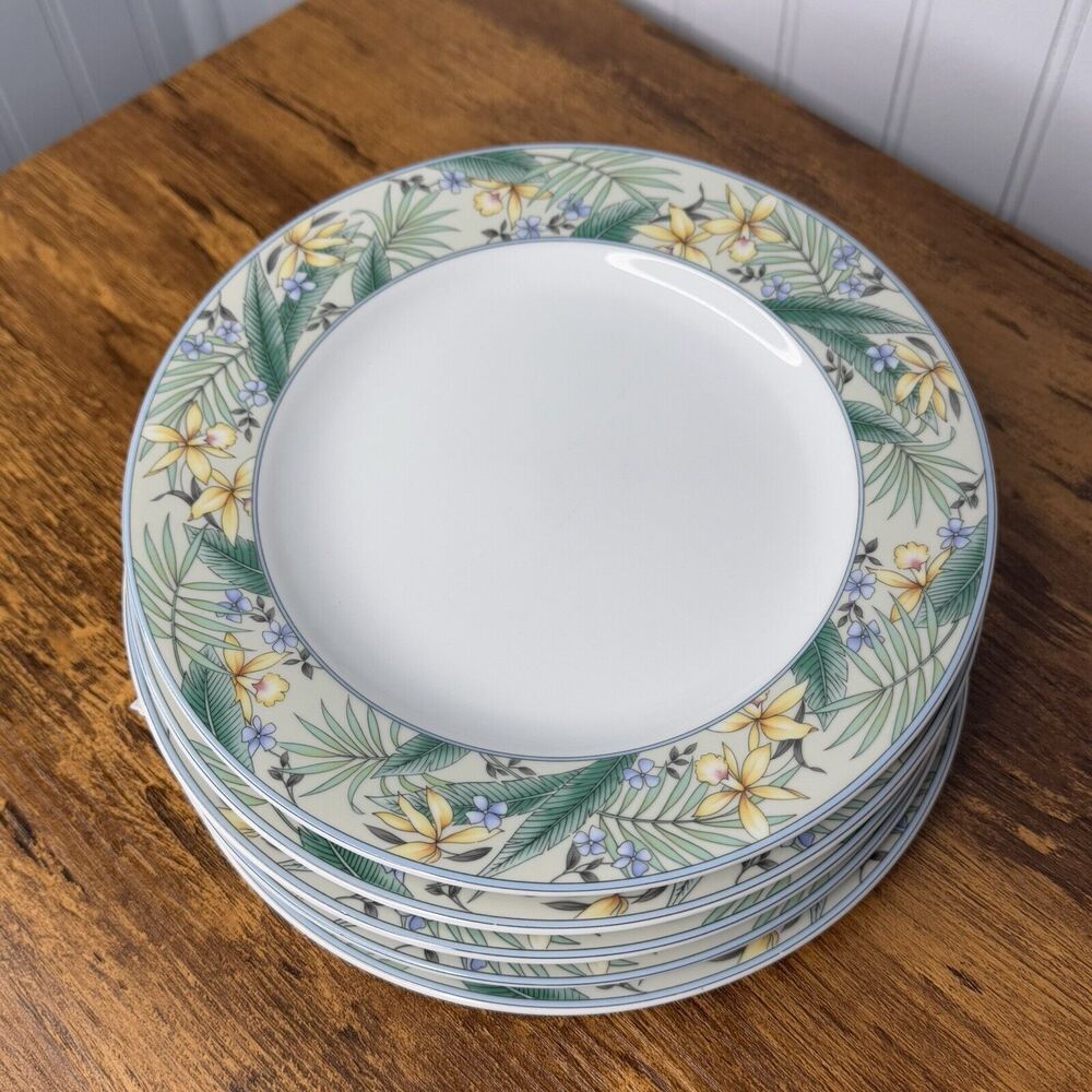 Set Of 5 CHRISTOPHER STUART Polynesia Salad Dessert Plate 8 1/4” Y0235